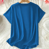 Bluse Lockere Einfarbige Damenfreizeitliche