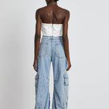 Agathe high-waisted palazzo cargo trousers