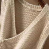 Organic apricot Asymmetrical Button Knit Tanks Sleeveless