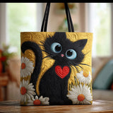 Handcrafted Bag | Black Cat and Seven Owls