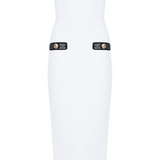 Anklyn Ribbed Strapless Midi Bandage Dress