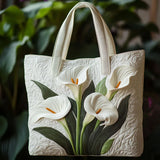 Handcrafted Handbag | White Lilies