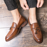 Kembridžo odiniai loafers su kutais
