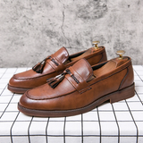 Kembridžo odiniai loafers su kutais