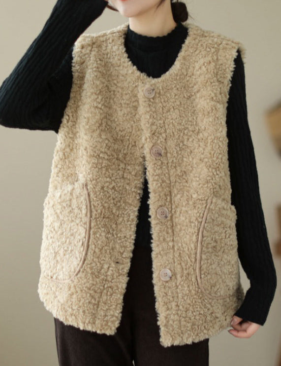 Itališka kava: liemenė su kišenėmis ir sagomis