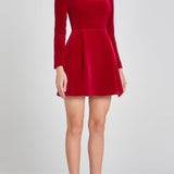 Lilay Diamante Square Collar Mini Bandage Dress - Red