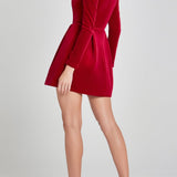 Lilay Diamante Square Collar Mini Bandage Dress - Red