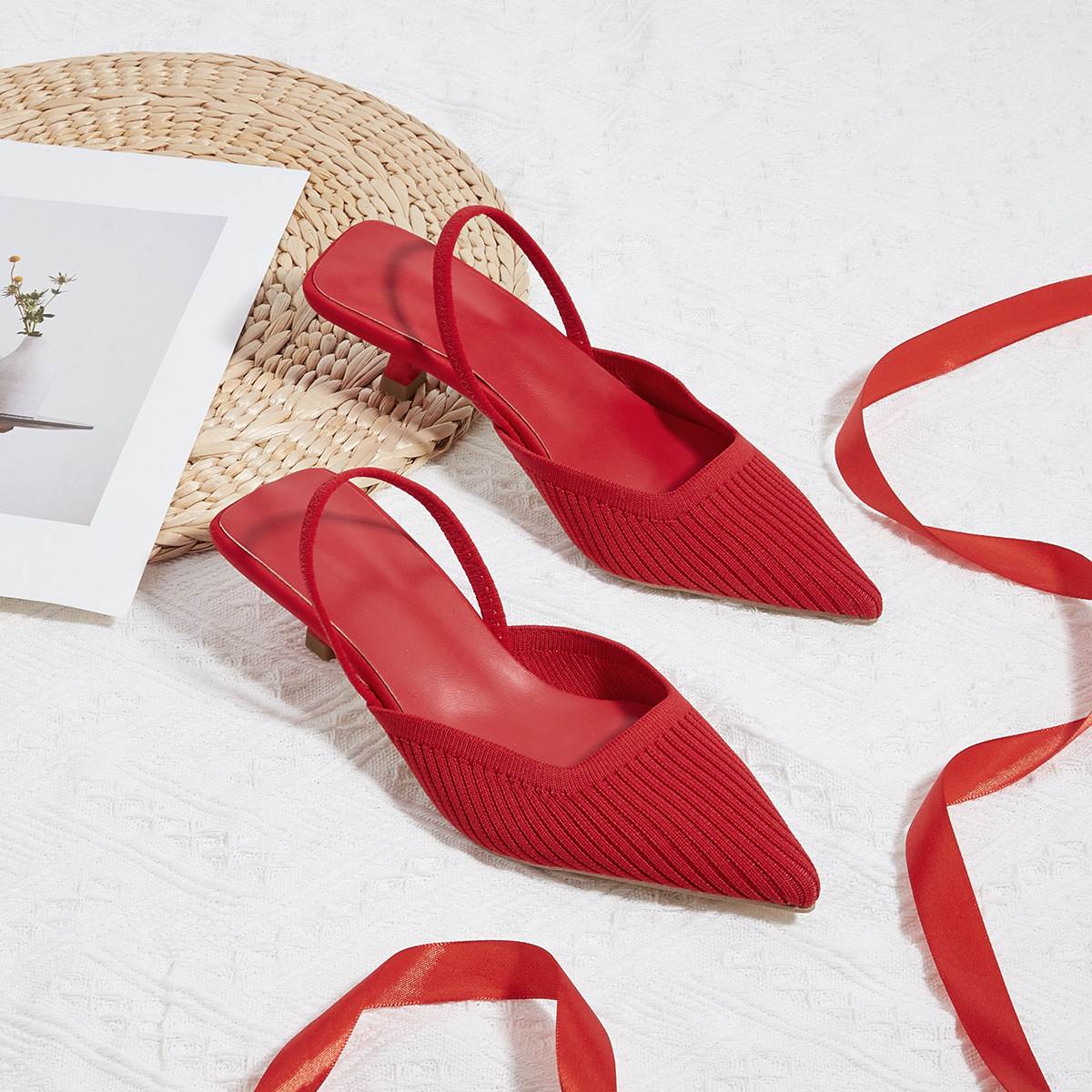 Donella Megztos Slingback Kulniukai