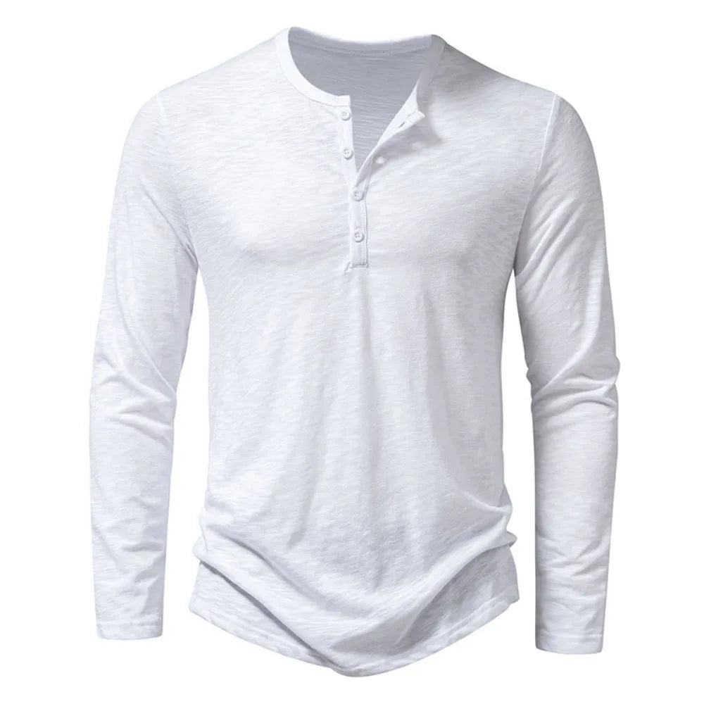 Enzo Medvilnės Henley Marškiniai