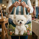 Handcrafted Bag | White Dog