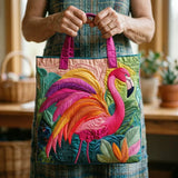 Handcrafted Bag | Flamingo and Rainbow Design