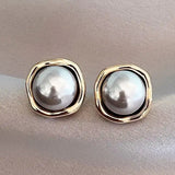 Elegant Black Pearl Earrings with Timeless Design