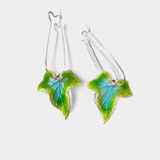 Retro Green Leaf Earrings
