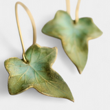 Retro Green Leaf Earrings