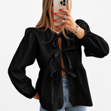 Gina – Elegantiška palaidinė su kaspinais