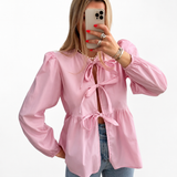 Gina – Elegantiška palaidinė su kaspinais