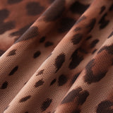 Elastinis mini sijonas su leopardų raštu