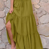 Elastingas Chiffon Sijonas su Juosmens Detalėmis