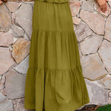 Elastingas Chiffon Sijonas su Juosmens Detalėmis